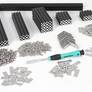 MakerBeam - Zestaw konstrukcyjny z anodowanego aluminium (czarny)