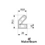 MakerBeam - Łącznik kątowy 45, 1 szt