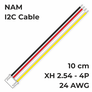 Kabel NAM I2C XH2.54-4P 10cm 24AWG