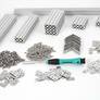 MakerBeam - Zestaw konstrukcyjny z anodowanego aluminium (srebrny)