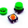 Mikroprzełącznik 12x12 mm, przycisk zielony